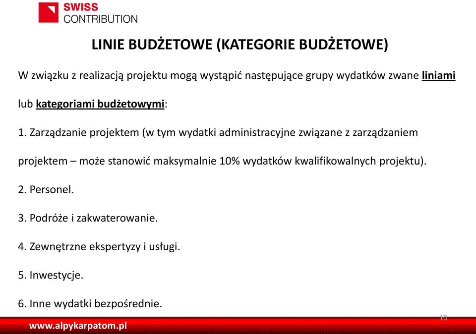 Zarządzanie projektem (w tym wydatki administracyjne związane z zarządzaniem projektem może stanowić