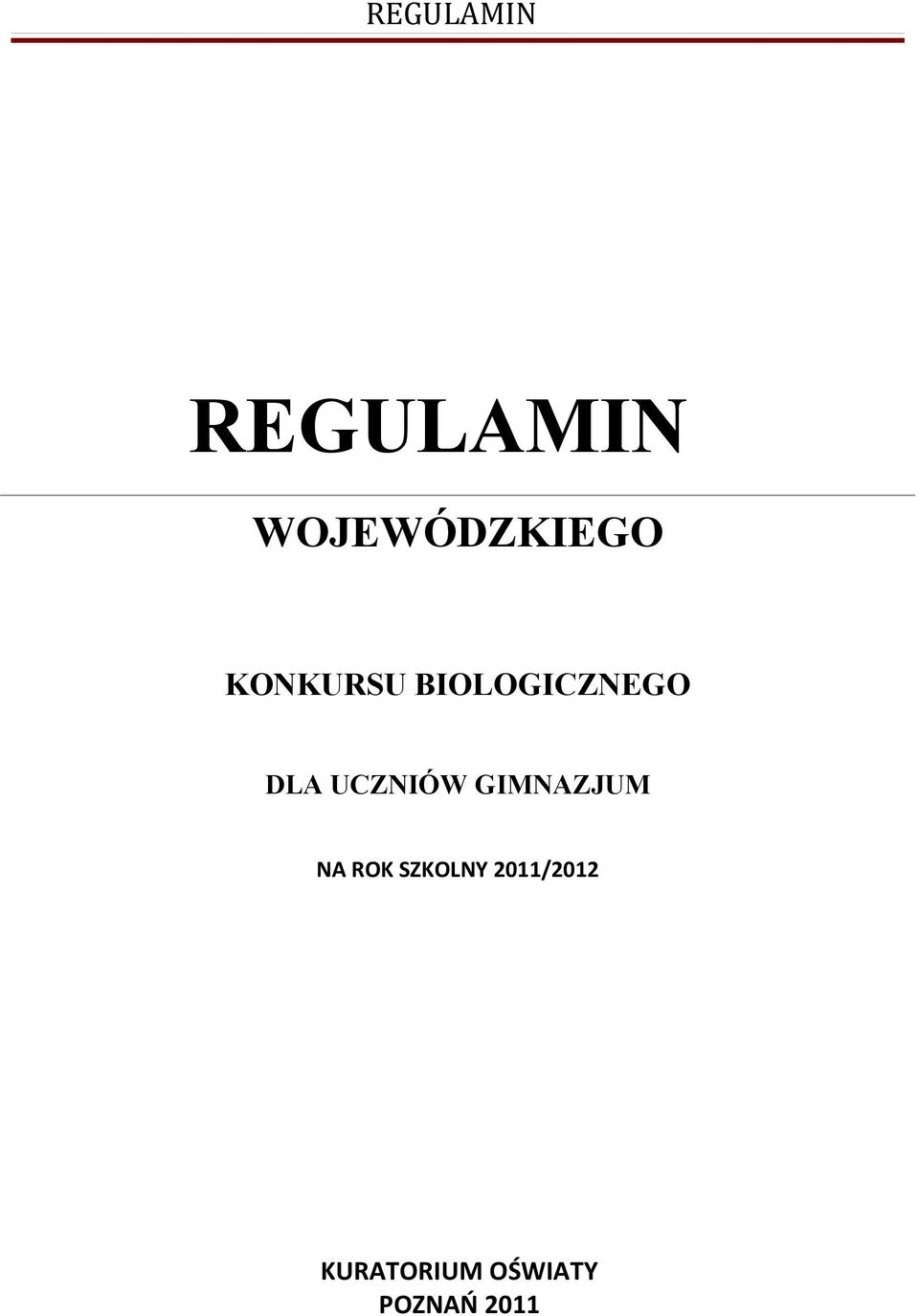 UCZNIÓW GIMNAZJUM NA ROK SZKOLNY