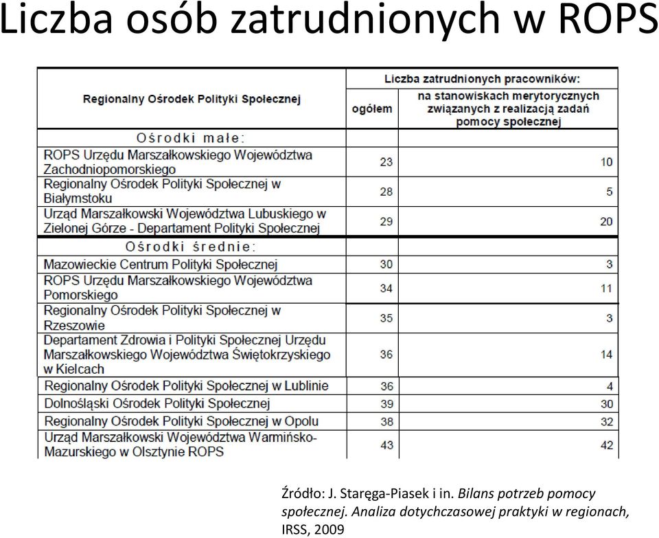 Bilans potrzeb pomocy społecznej.