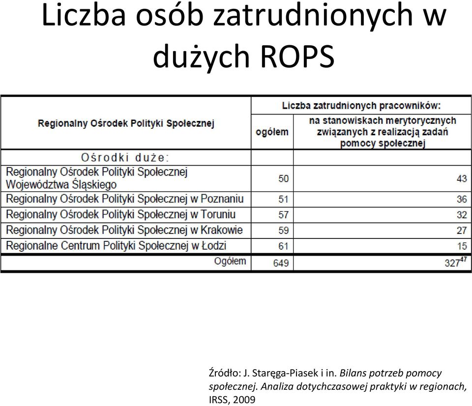 Bilans potrzeb pomocy społecznej.