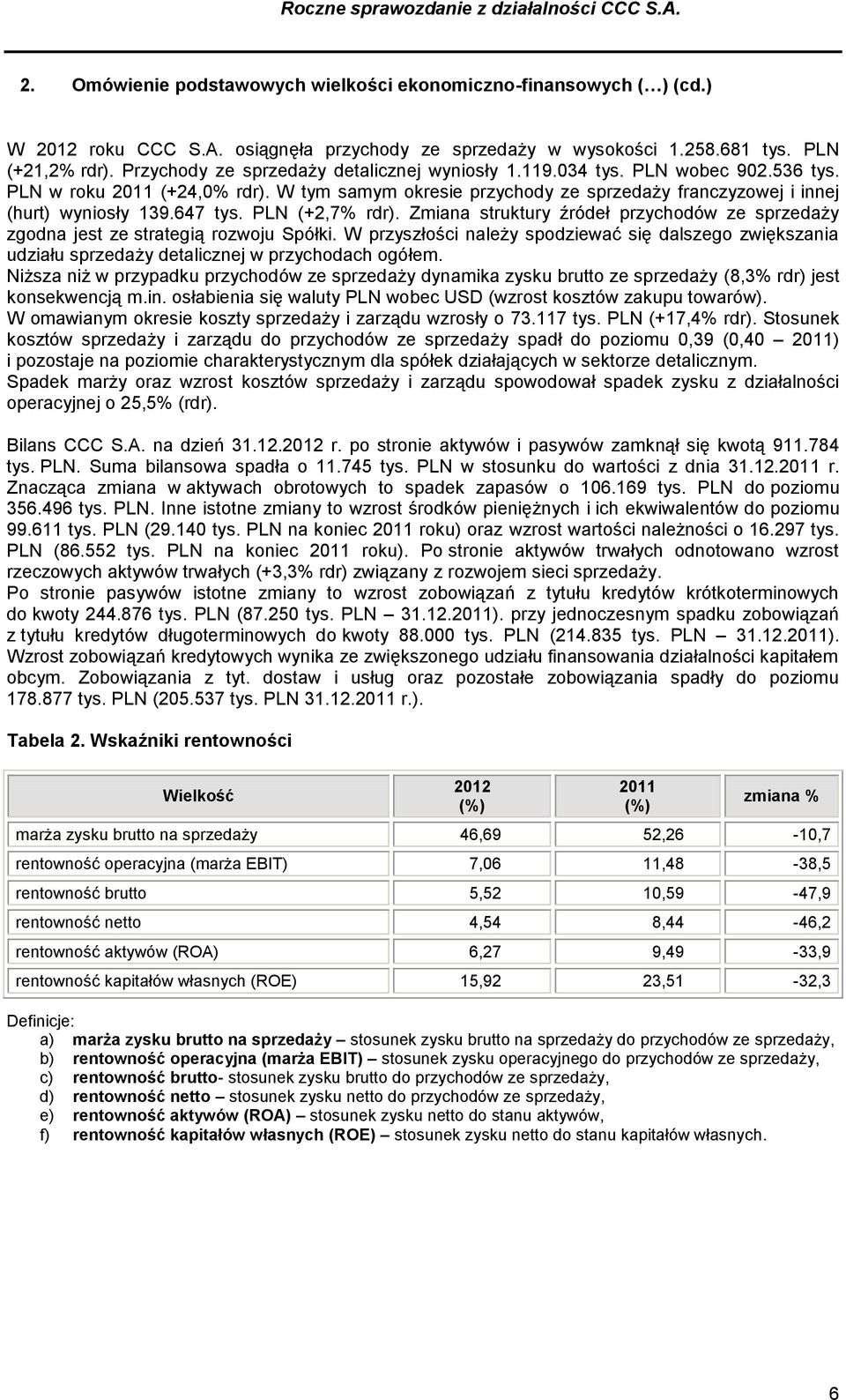 647 tys. PLN (+2,7% rdr). Zmiana struktury źródeł przychodów ze sprzedaży zgodna jest ze strategią rozwoju Spółki.