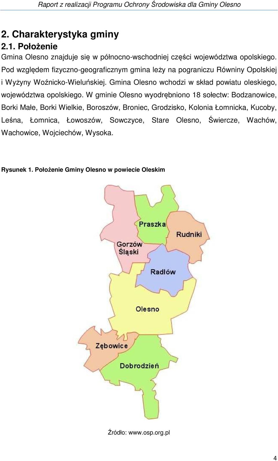 wchodzi w skład powiatu oleskiego, województwa opolskiego.