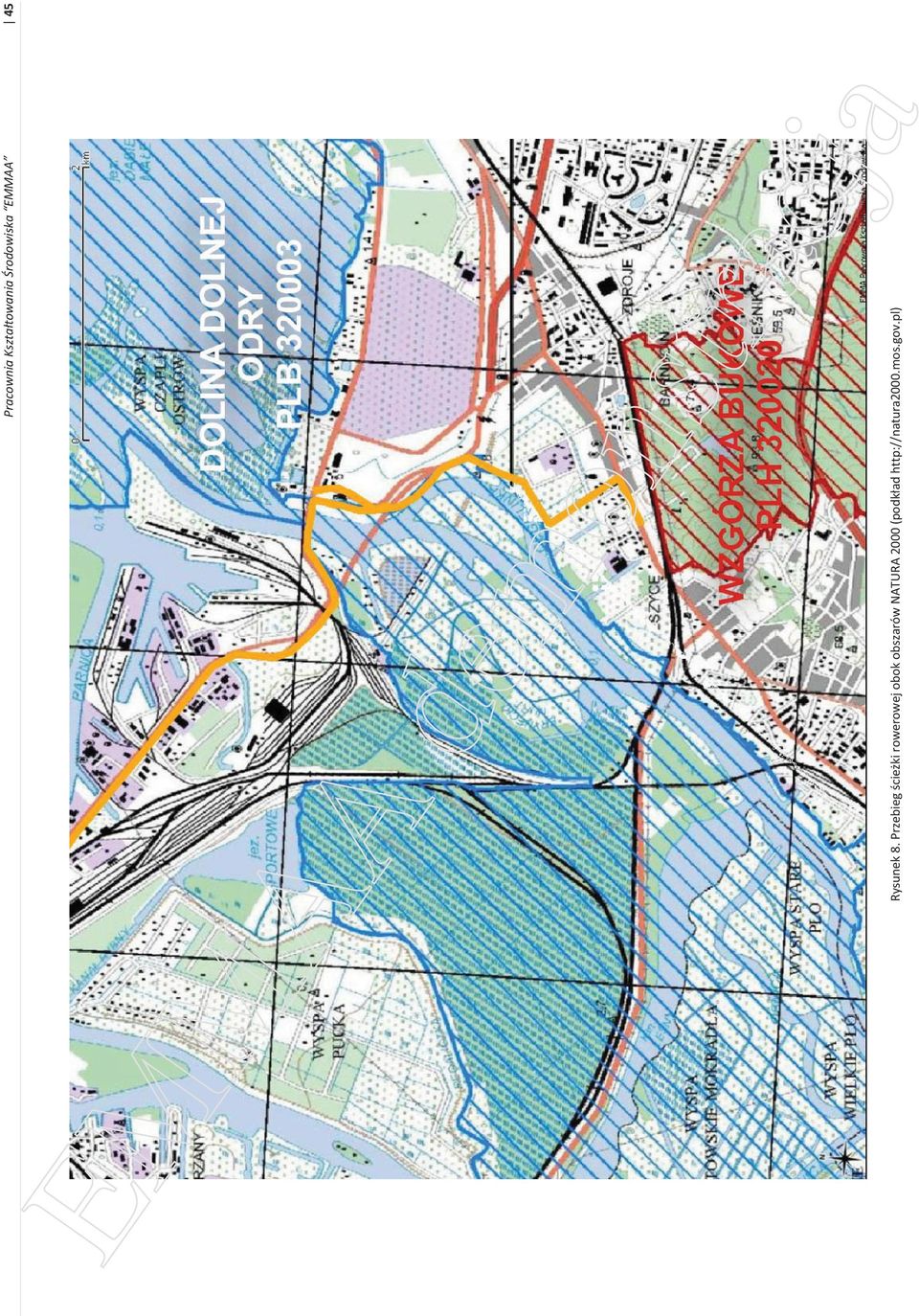 NATURA 2000 (podkład http://natura2000.mos.