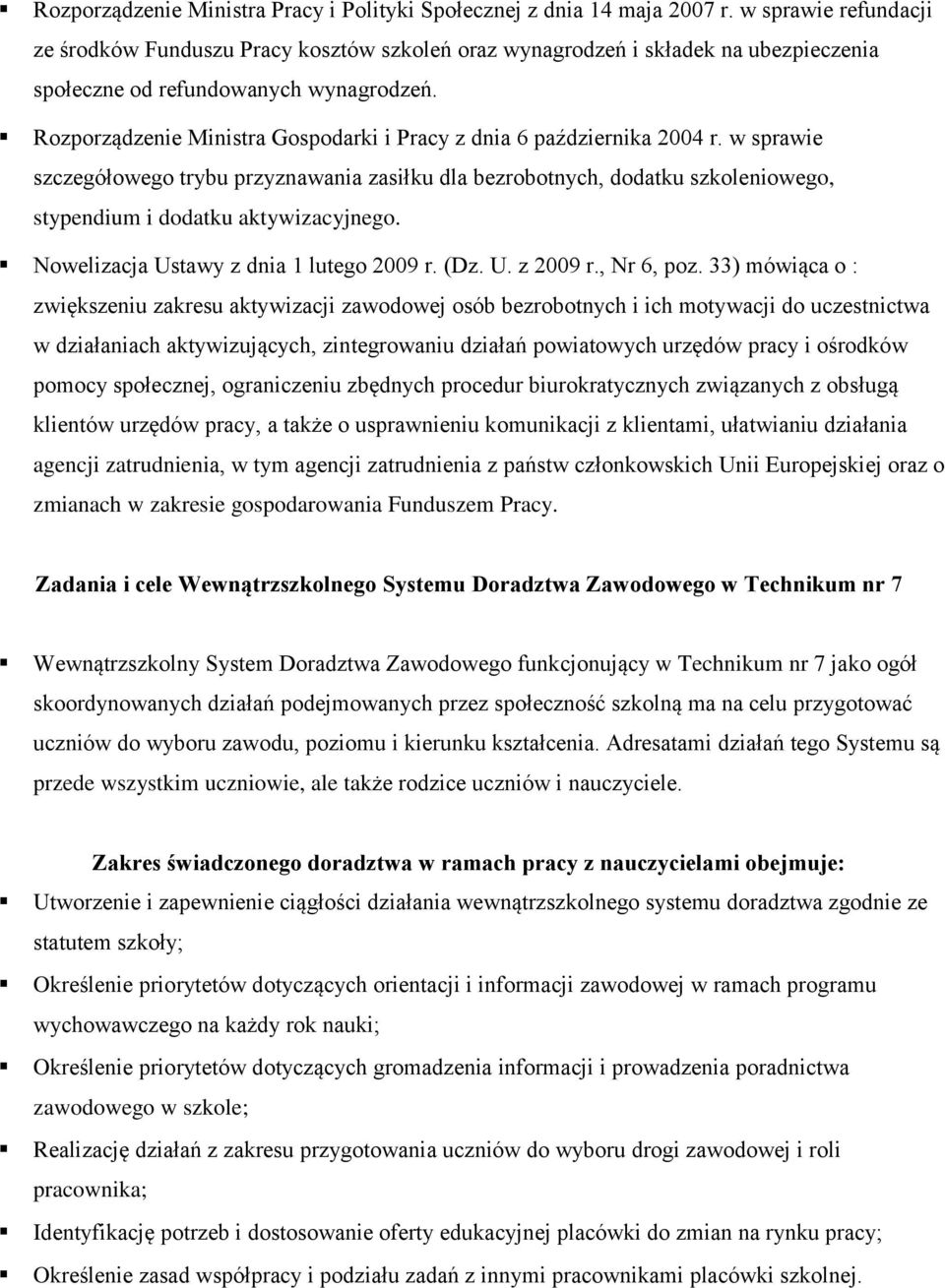 Rozporządzenie Ministra Gospodarki i Pracy z dnia 6 października 2004 r.