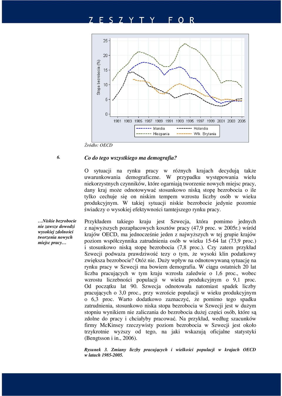 tempem wzrostu liczby osób w wieku produkcyjnym. W takiej sytuacji niskie bezrobocie jedynie pozornie świadczy o wysokiej efektywności tamtejszego rynku pracy.