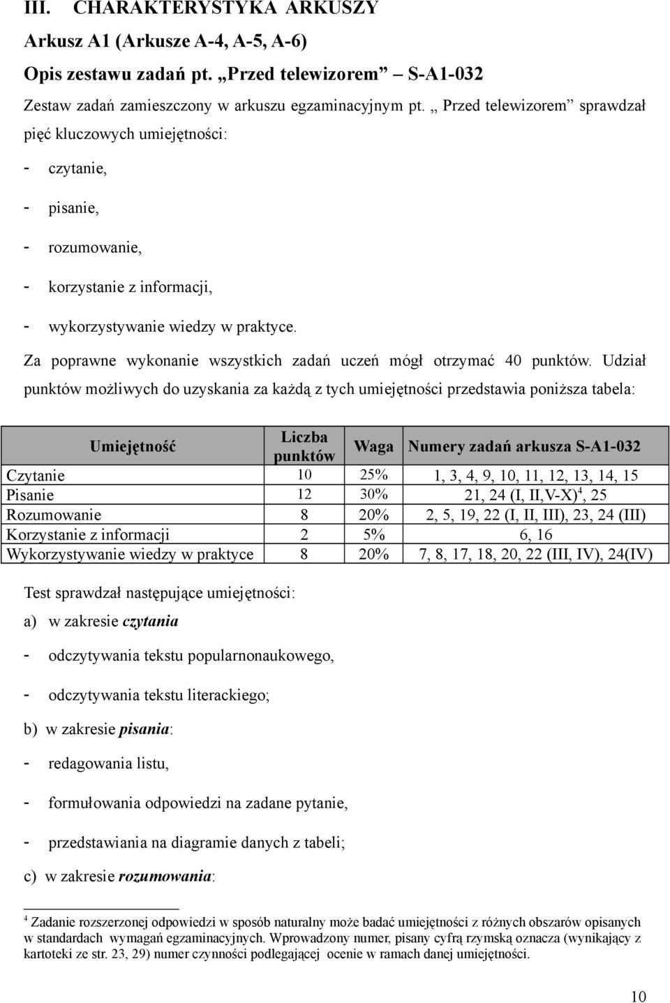 Za poprawne wykonanie wszystkich zadań uczeń mógł otrzymać 40 punktów.