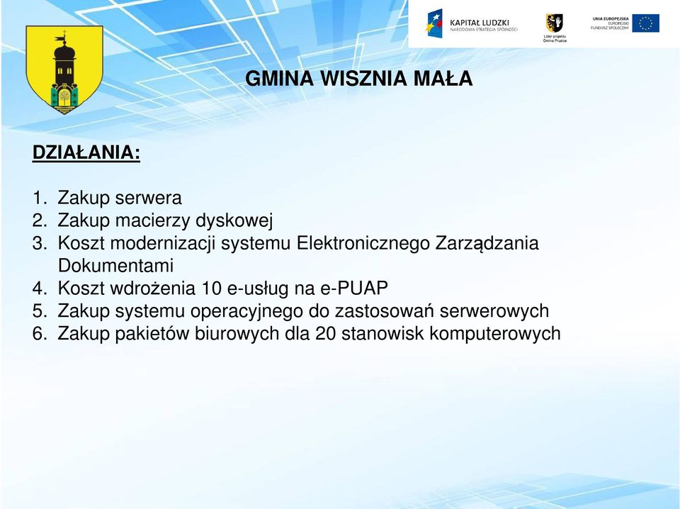 Koszt modernizacji systemu Elektronicznego Zarządzania Dokumentami 4.