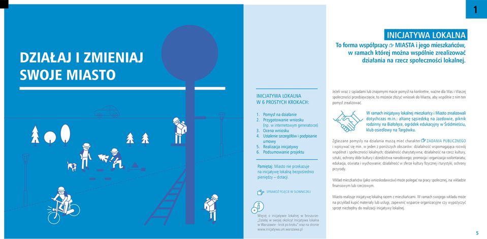 Realizacja inicjatywy 6. Podsumowanie projektu Pamiętaj: Miasto nie przekazuje na inicjatywę lokalną bezpośrednio pieniędzy dotacji.