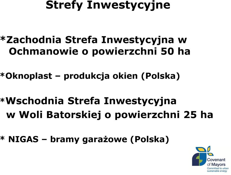 okien (Polska) *Wschodnia Strefa Inwestycyjna w Woli