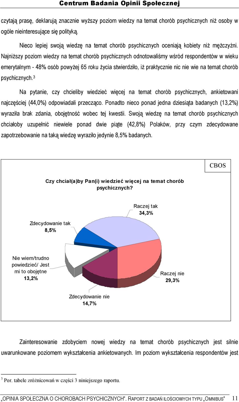 3 Na pytanie, czy chcieliby wiedzieć więcej na temat, ankietowani najczęściej (44,0%) odpowiadali przecząco.