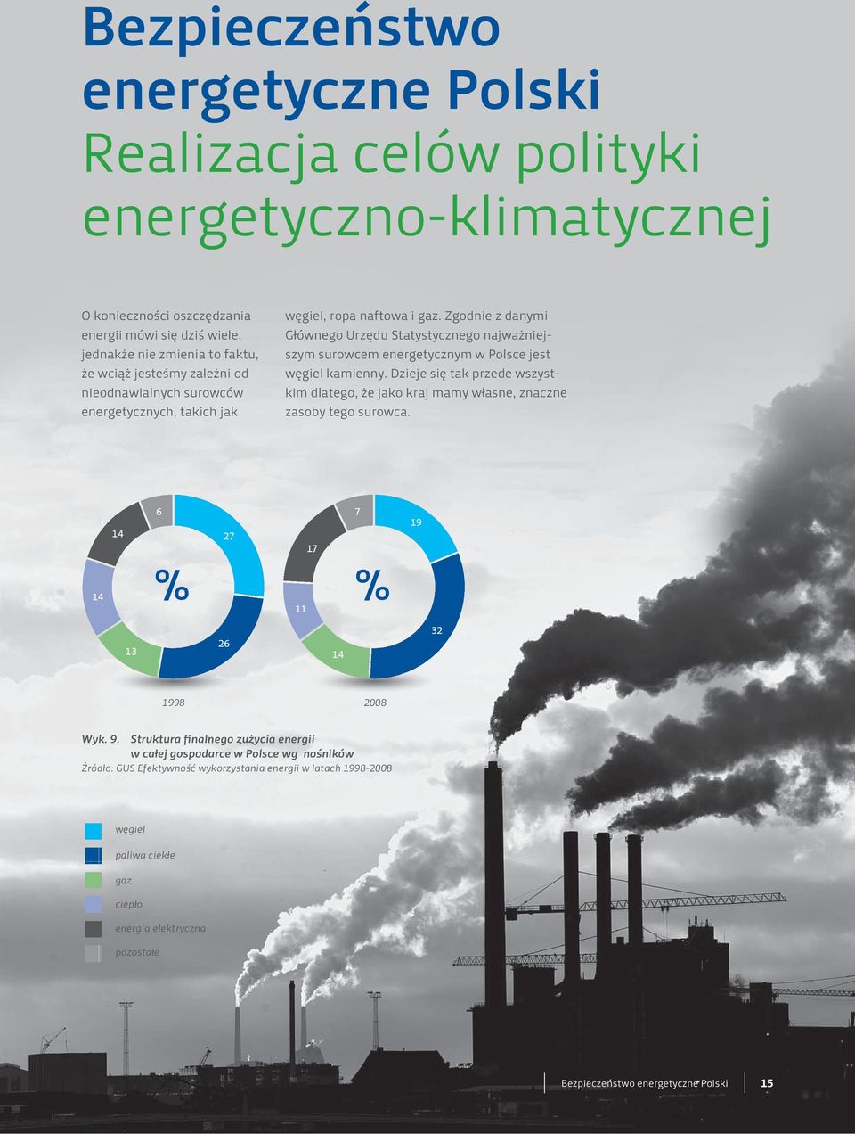 Zgodnie z danymi Głównego Urzędu Statystycznego najważniejszym surowcem energetycznym w Polsce jest węgiel kamienny.