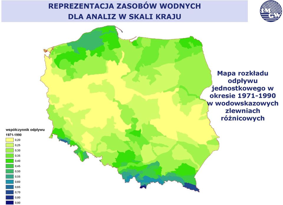 wodowskazowych zlewniach różnicowych współczynnik odplywu