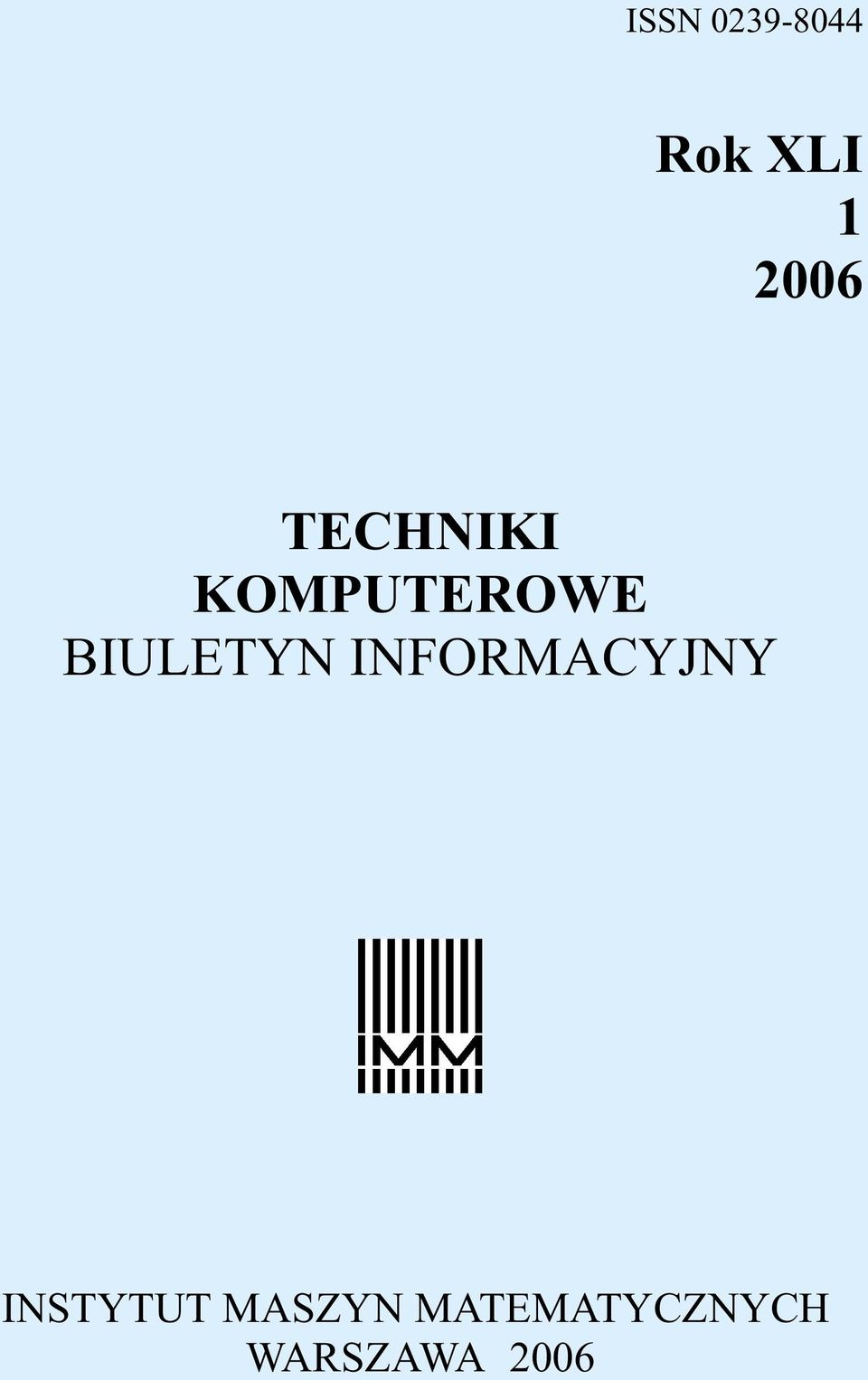 INFORMACYJNY INSTYTUT MASZYN