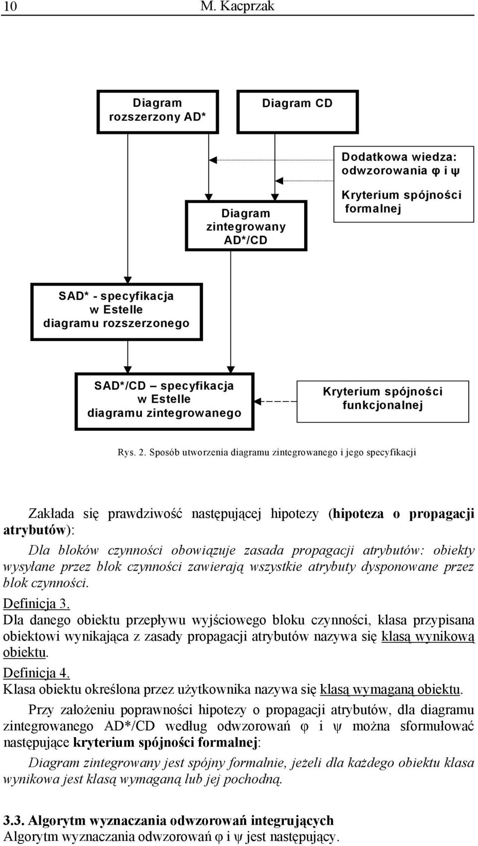 (hipoteza o propagacji atrybutów): Dla bloków czynno ci obowi zuje zasada propagacji atrybutów: obiekty wysy ane przez blok czynno ci zawieraj wszystkie atrybuty dysponowane przez blok czynno ci