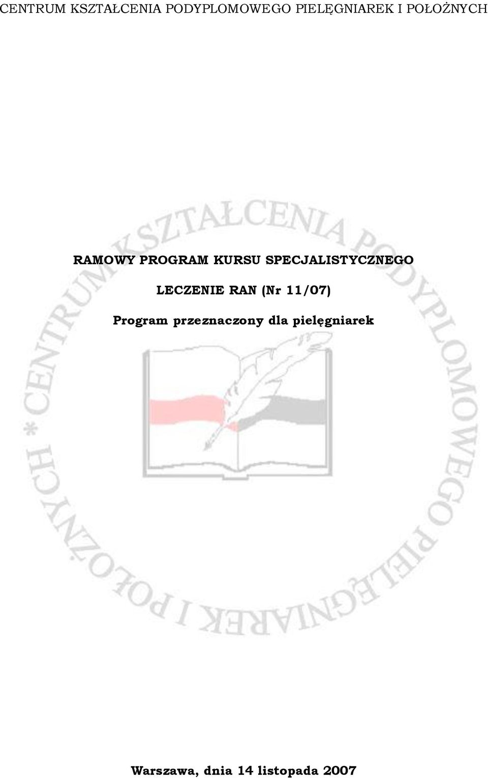 (Nr 11/07) Program przeznaczony