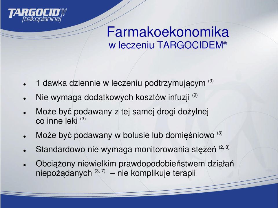 leki (3) Może być podawany w bolusie lub domięśniowo (3) Standardowo nie wymaga monitorowania