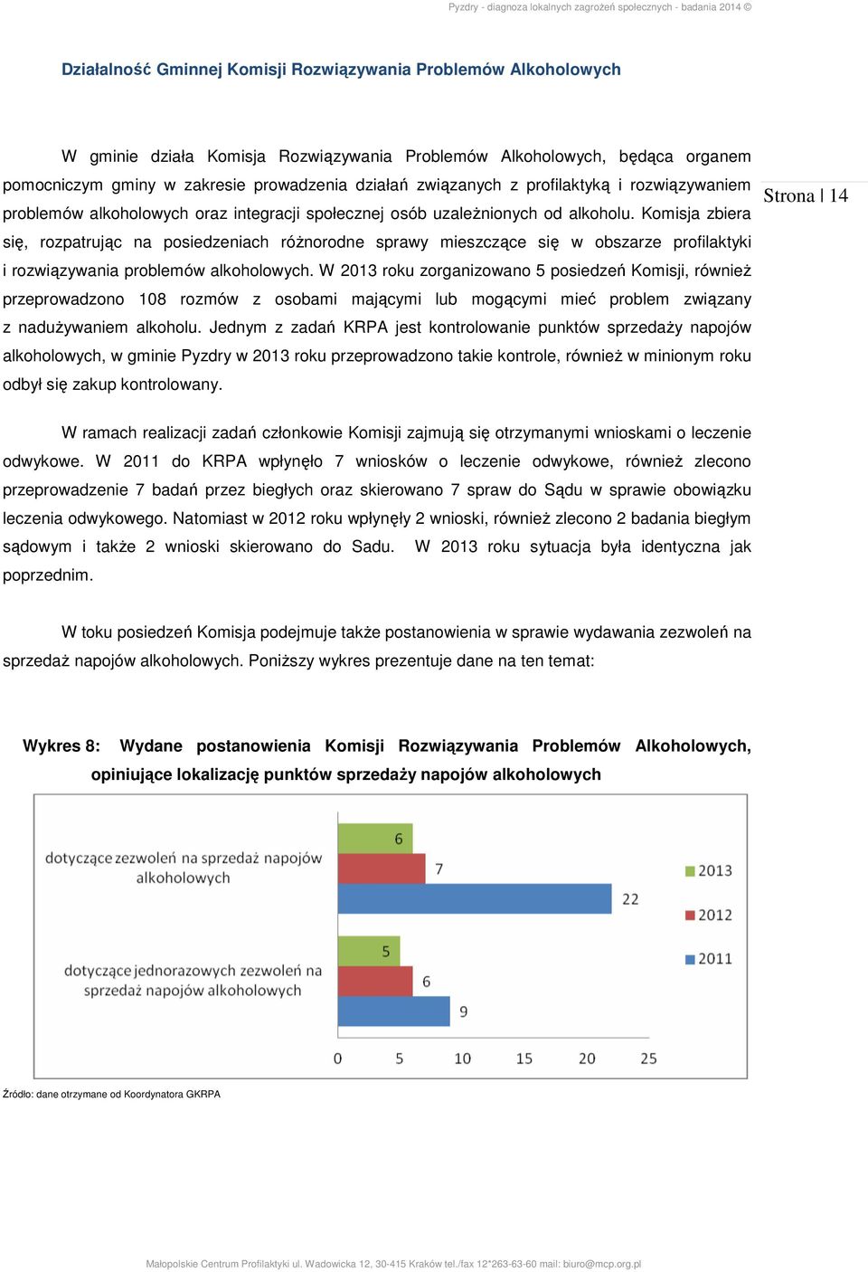 Komisja zbiera się, rozpatrując na posiedzeniach różnorodne sprawy mieszczące się w obszarze profilaktyki i rozwiązywania problemów alkoholowych.