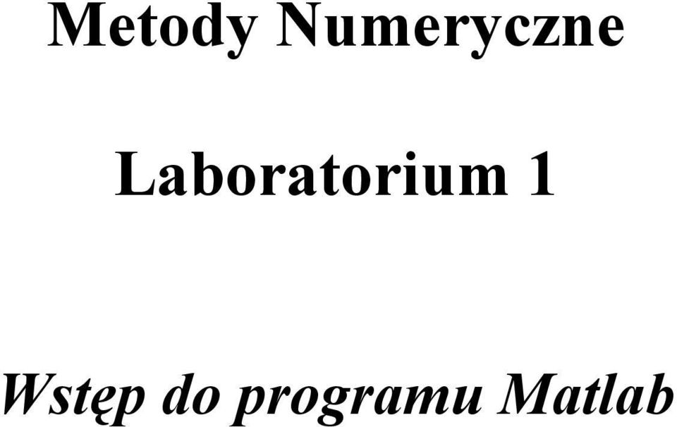 Laboratorium 1