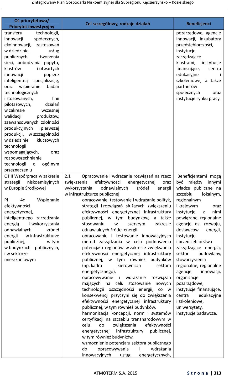 produkcyjnych i pierwszej produkcji, w szczególności w dziedzinie kluczowych technologii wspomagających, oraz rozpowszechnianie technologii o ogólnym przeznaczeniu Oś II Współpraca w zakresie