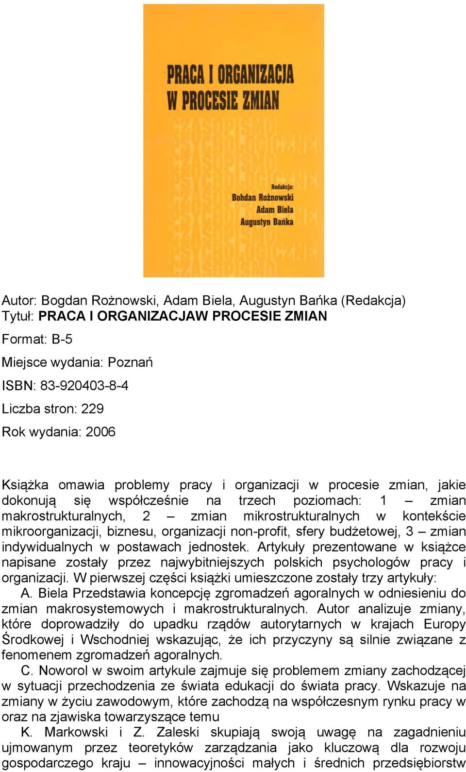 mikroorganizacji, biznesu, organizacji non-profit, sfery budżetowej, 3 zmian indywidualnych w postawach jednostek.