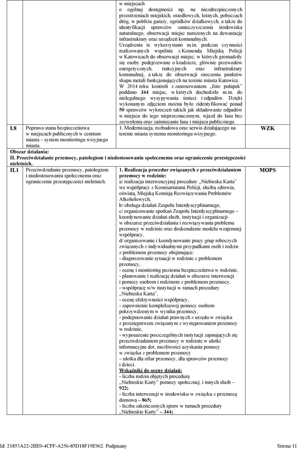 naturalnego, obserwacji miejsc narażonych na dewastację inf