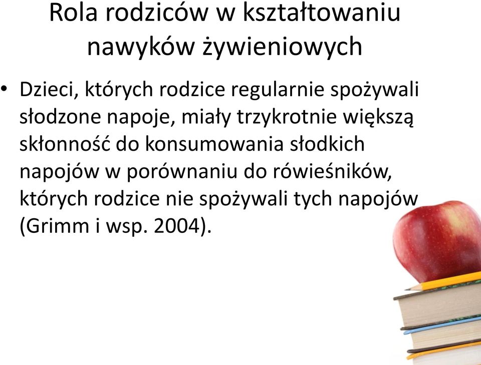 większą skłonność do konsumowania słodkich napojów w porównaniu do