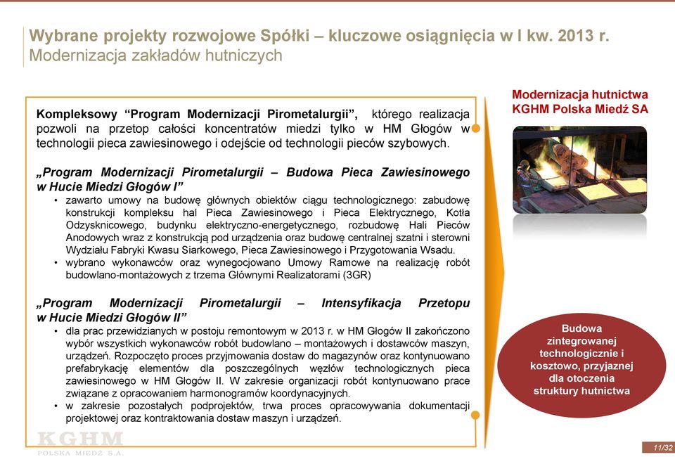 i odejście od technologii pieców szybowych.