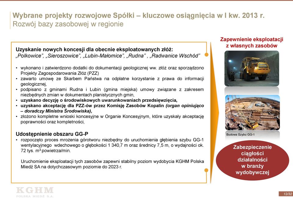 zasobów wykonano i zatwierdzono dodatki do dokumentacji geologicznej ww.