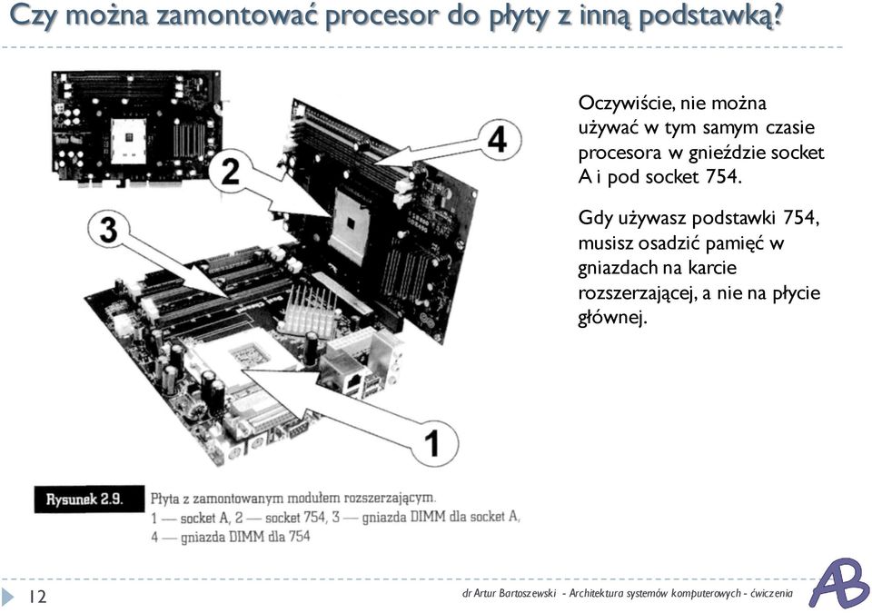 gnieździe socket A i pod socket 754.