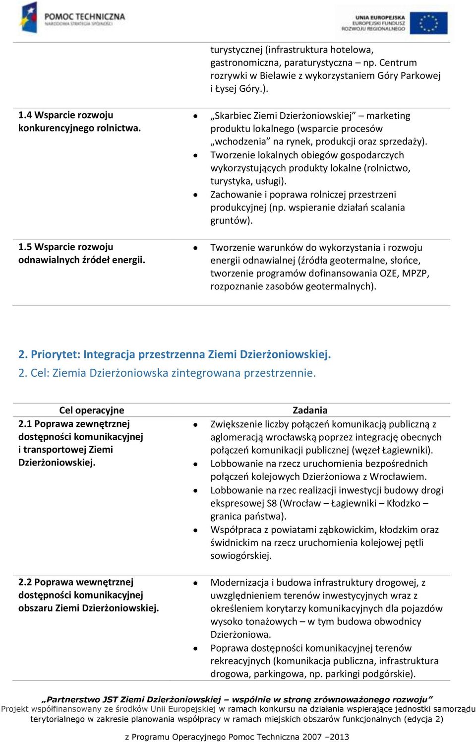 Tworzenie lokalnych obiegów gospodarczych wykorzystujących produkty lokalne (rolnictwo, turystyka, usługi). Zachowanie i poprawa rolniczej przestrzeni produkcyjnej (np.