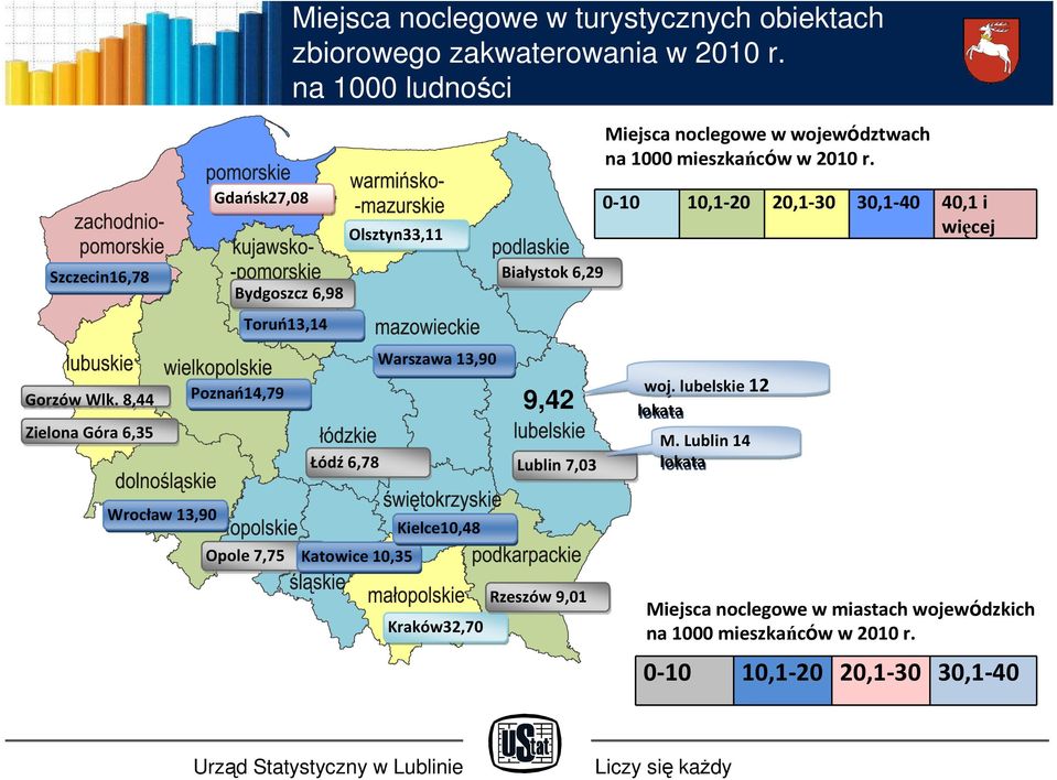 Gdańsk27,08 Olsztyn33,11 0-10 10,1-20 20,1-30 30,1-40 40,1 i więcej Szczecin16,78 Gorzów Wlk.