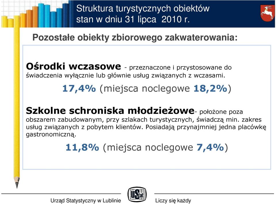 głównie usług związanych z wczasami.