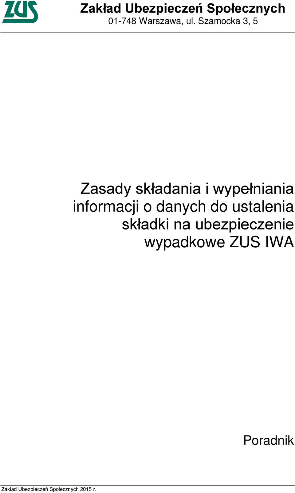 informacji o danych do ustalenia składki na