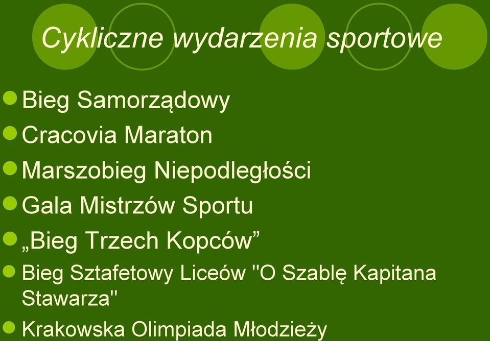 Mistrzów Sportu Bieg Trzech Kopców Bieg Sztafetowy