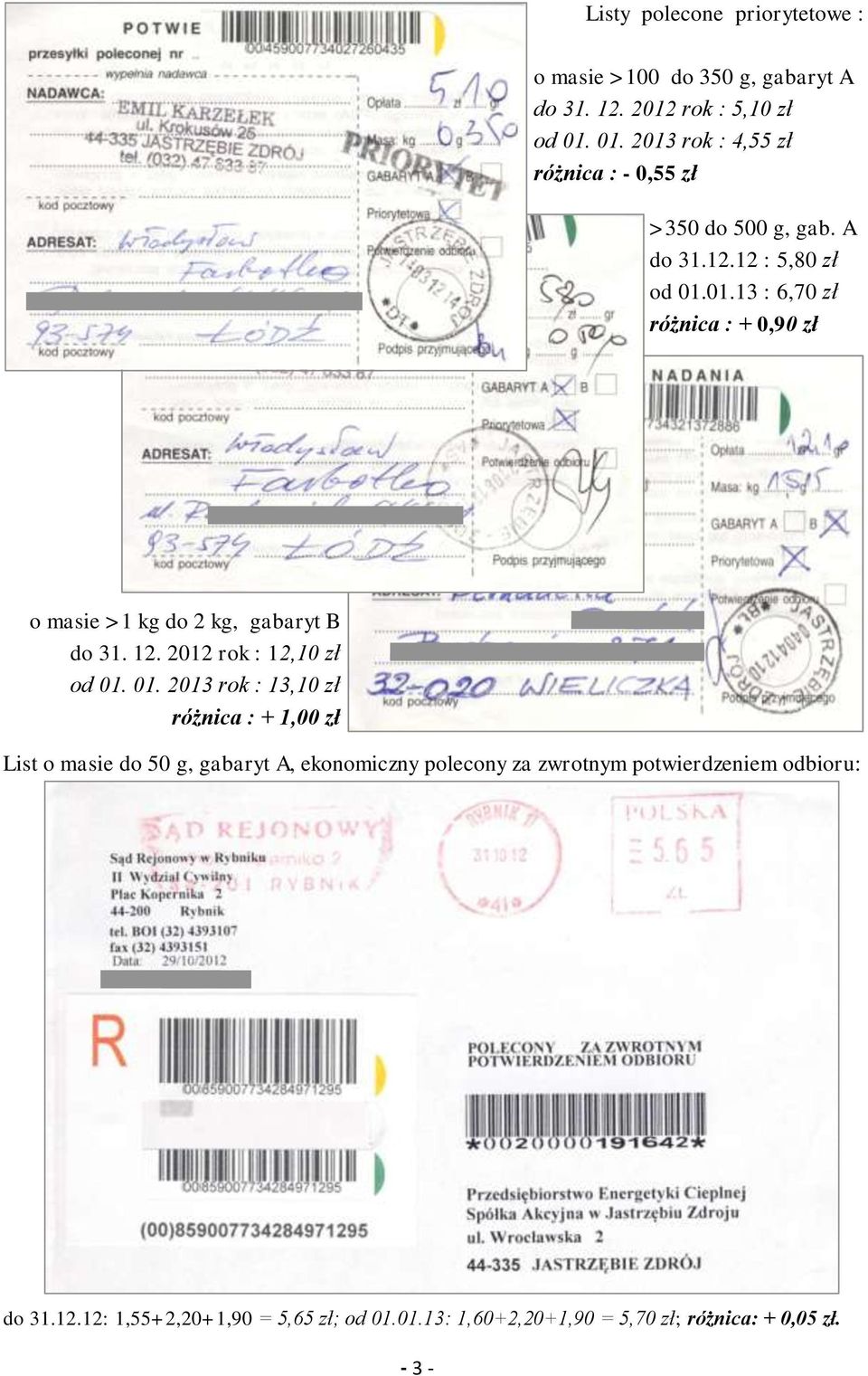 12. 2012 rok : 12,10 zł od 01.