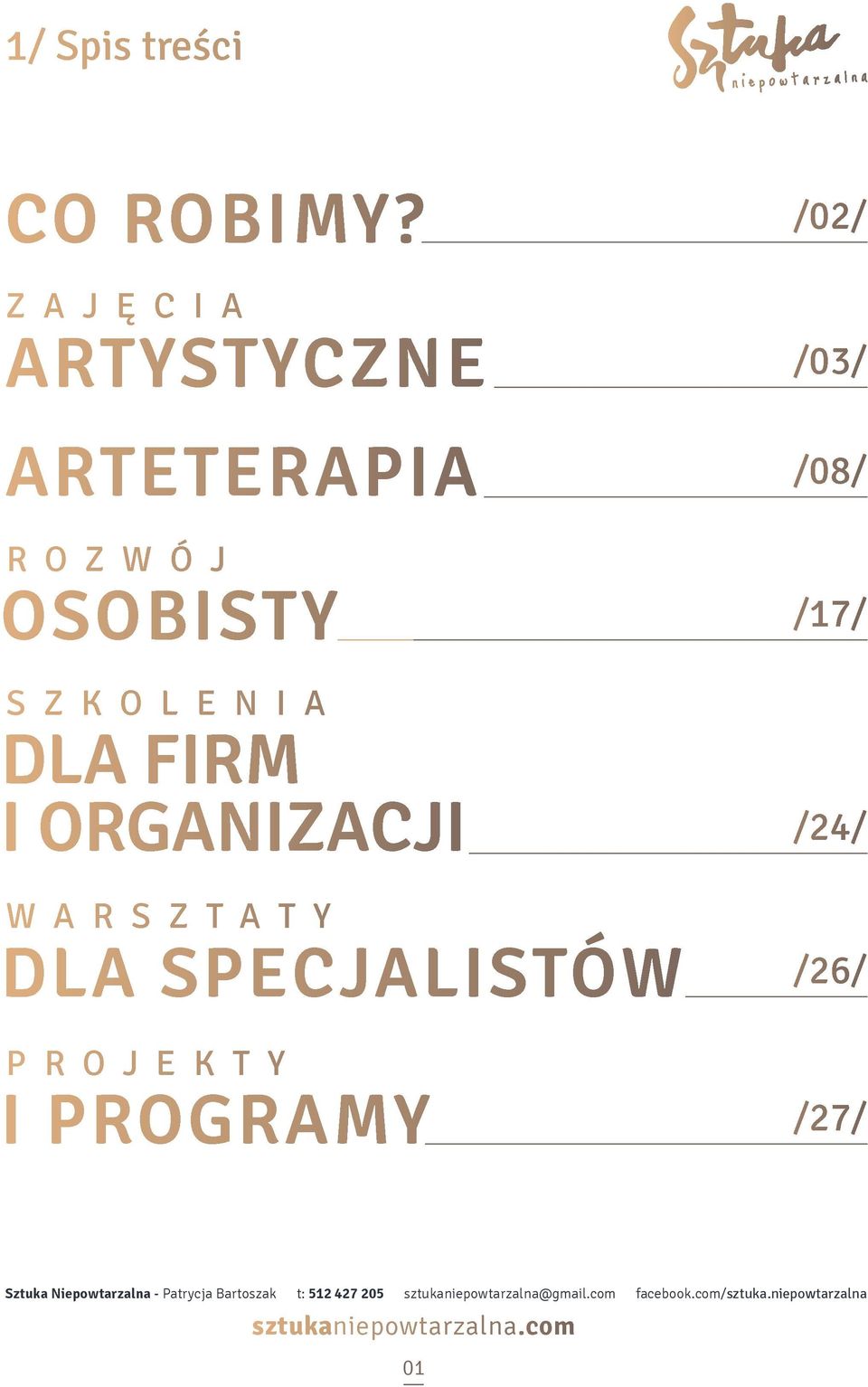 ORGANIZACJI W A R S Z T A T Y DLA SPECJALISTÓW P R O J E K T Y I PROGRAMY /02/ /03/