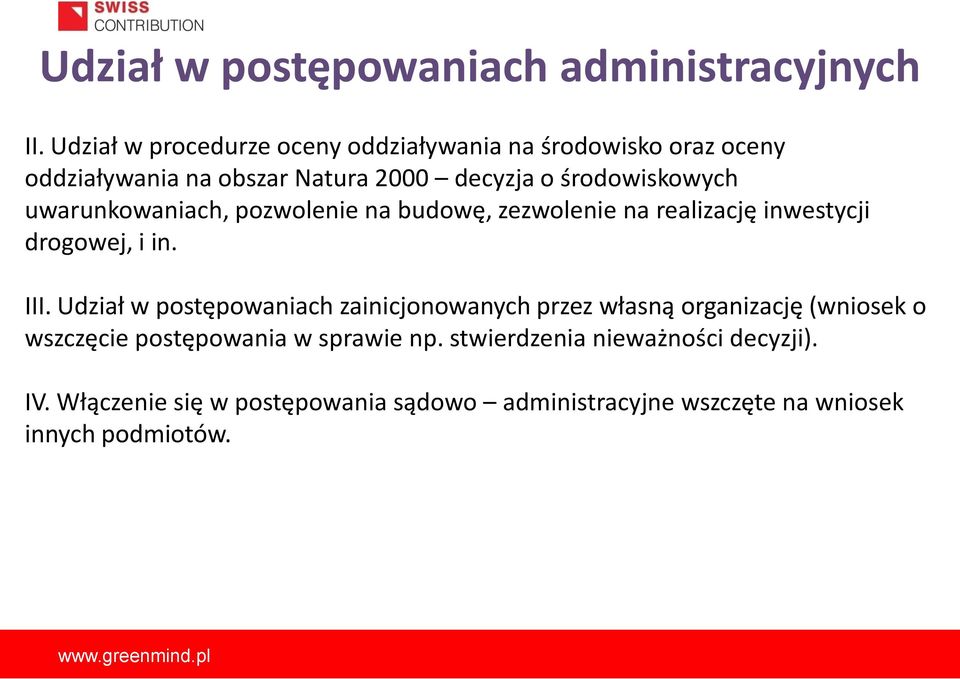 uwarunkowaniach, pozwolenie na budowę, zezwolenie na realizację inwestycji drogowej, i in. III.