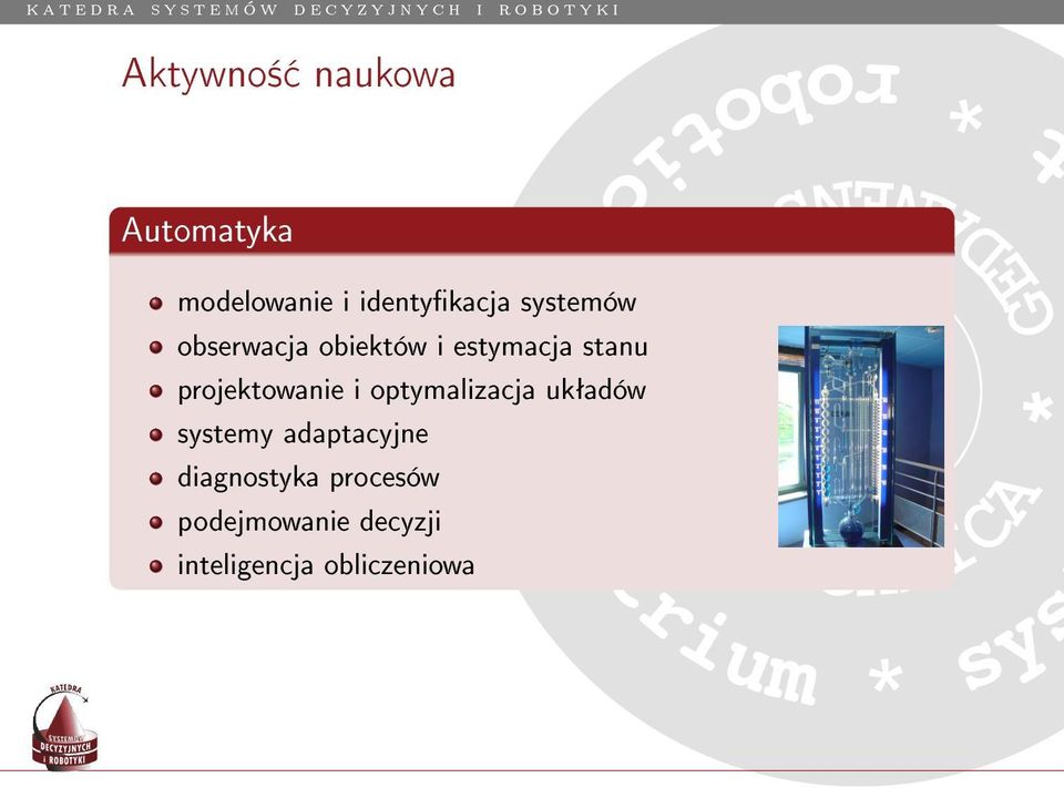 optymalizacja ukªadów systemy adaptacyjne diagnostyka