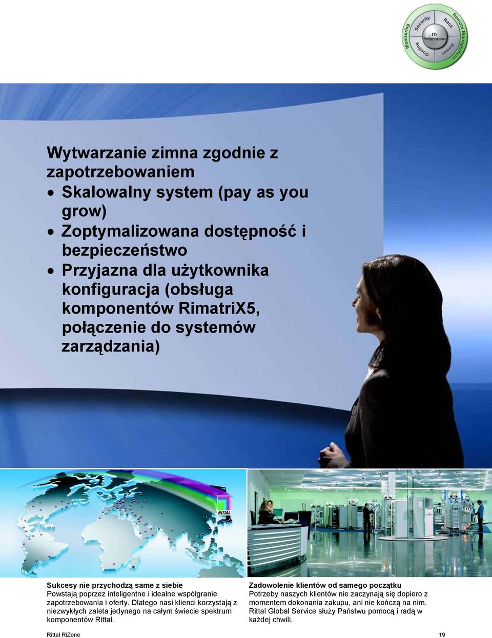 zapotrzebowania i oferty. Dlatego nasi klienci korzystają z niezwykłych zaleta jedynego na całym świecie spektrum komponentów Rittal.