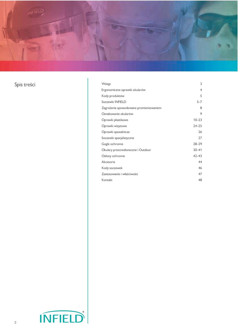 Oprawki spawalnicze 26 Soczewki specjalistyczne 27 Gogle ochronne 28 29 Okulary przeciwsłoneczne i