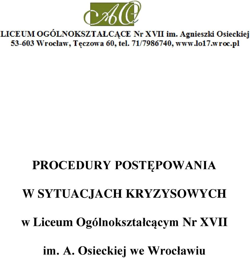 Liceum Ogólnokształcącym Nr