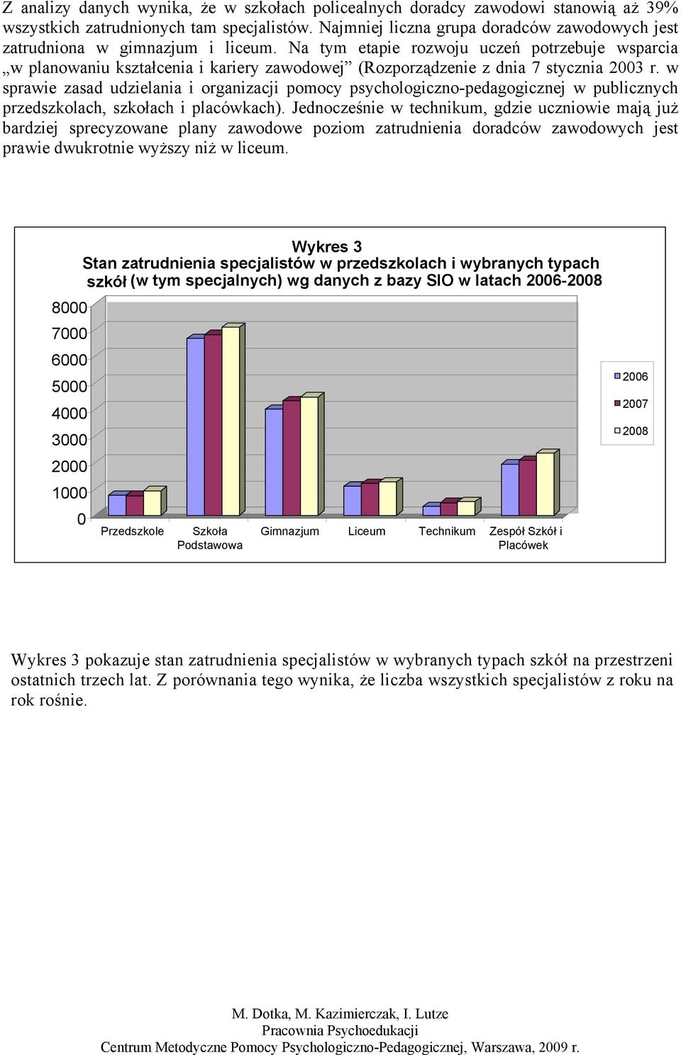 Na tym etapie rozwoju uczeń potrzebuje wsparcia w planowaniu kształcenia i kariery zawodowej (Rozporządzenie z dnia 7 stycznia 2003 r.