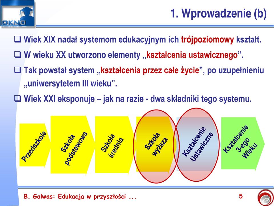 Tak powstał system kształcenia przez całe życie, po uzupełnieniu uniwersytetem III