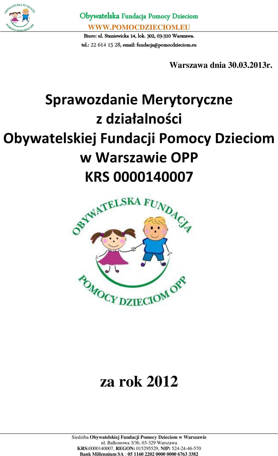 działalności Obywatelskiej Fundacji