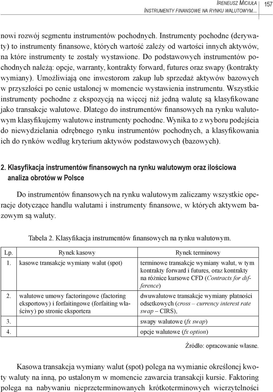 Do podstawowych instrumentów pochodnych należą: opcje, warranty, kontrakty forward, futures oraz swapy (kontrakty wymiany).