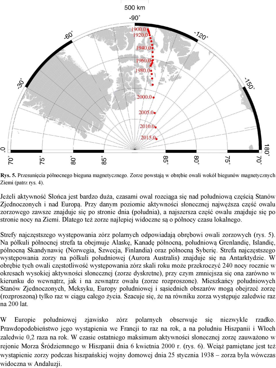 Przy danym poziomie aktywności słonecznej najwęższa część owalu zorzowego zawsze znajduje się po stronie dnia (południa), a najszersza część owalu znajduje się po stronie nocy na Ziemi.