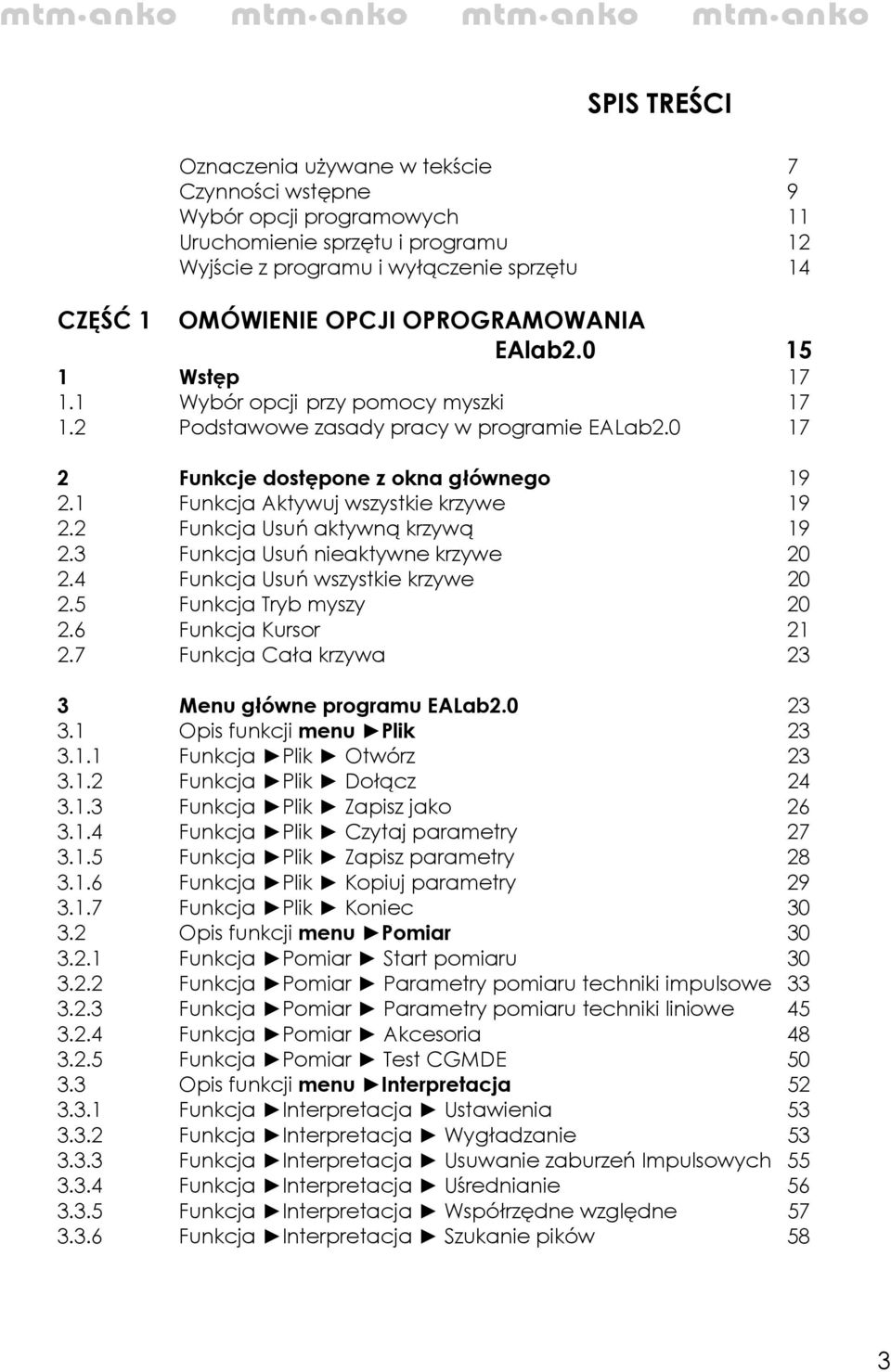 1 Funkcja Aktywuj wszystkie krzywe 19 2.2 Funkcja Usuń aktywną krzywą 19 2.3 Funkcja Usuń nieaktywne krzywe 20 2.4 Funkcja Usuń wszystkie krzywe 20 2.5 Funkcja Tryb myszy 20 2.6 Funkcja Kursor 21 2.