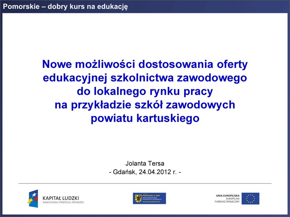 lokalnego rynku pracy na przykładzie szkół