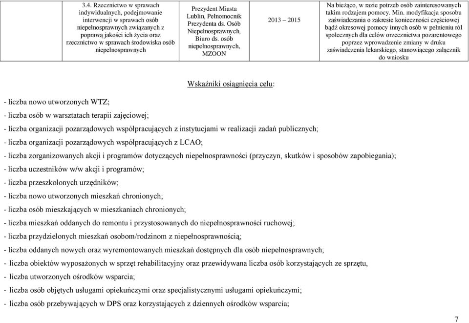 modyfikacja sposobu zaświadczania o zakresie konieczności częściowej bądź okresowej pomocy innych osób w pełnieniu ról społecznych dla celów orzecznictwa pozarentowego poprzez wprowadzenie zmiany w