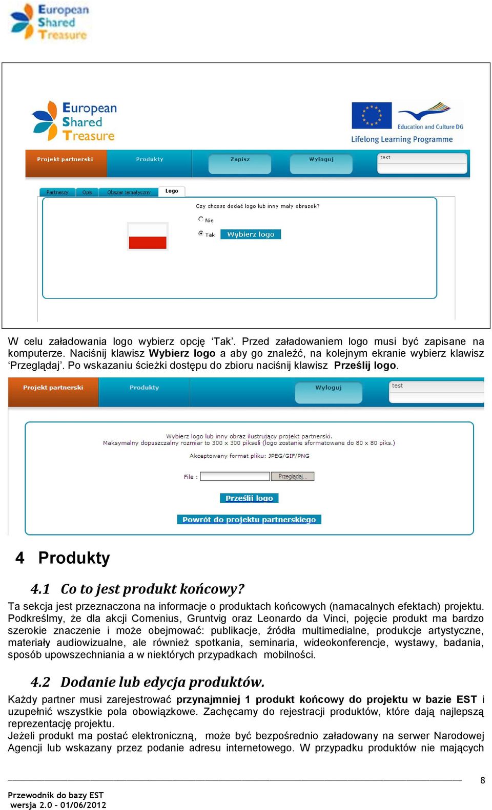 Ta sekcja jest przeznaczona na informacje o produktach końcowych (namacalnych efektach) projektu.